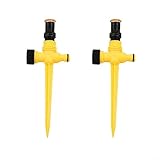 Emiif 2pcs Auto-Bewässerungssystem, um 360 ° drehbar, für Garten, Rasensprenger, Terrasse, Pflanzenbewässerungsgerät für Garten, Innen- und Außenpflanzen, spart Wasser