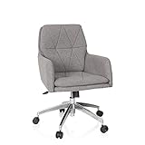 hjh OFFICE 670947 Home-Office Sessel Shake 350 Stoff Hellgrau moderner Drehsessel mit Rollen, höhenverstellbar