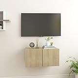 TEKEET Home Furniture Hängeschrank TV-Schrank Sonoma Eiche 60x30x30cm Gr