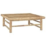 Patio Lounge Set, Stühle für den Außenbereich, Kissen Weiß, Cremefarben, Material aus Bambus für den Garten für Balkon