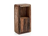 Woodkings® Bad Hängeschrank Kalkutta mit Fach recyceltes Holz bunt rustikal Hängebad Badhochschrank massiv Badmöbel Massivholz Badezimmer Badezimmerschrank Wandschrank