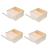 EXCEART 4 Stück Aufbewahrungsbox Aus Holz Geschenkbehälter Transparente Schmuck-Organizer-Box Ohrring-Geschenkboxen Für Schmuck Geschenkverpackung Schmuck-Aufbewahrungsbox