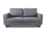 Sofa Kera 3-Sitzer, Couch 3-er, Loungesofa, Couchgarnitur, Sofagarnitur, Holzfüße, Polstersofa mit Federkern (Grau (Cosmic 160))