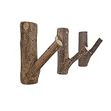 Kleiderhaken Wand Mantel Haken for Wand dekorative Vintage Holz Baum Zweig Wandhaken Natürliche Wandhalterung Kleiderbügel for Kleidung Taschen Mantel Regenschirm Hanging Haken 3 Packung Garderobenhak