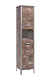 Schildmeyer Harkon Hochschrank 701330, Holzwerkstoff, Panamaeiche Dekor, 35 x 33,6 x 161,6 cm