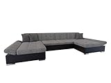 Mirjan24 Ecksofa Alia mit Regulierbare Armlehnen, 2 Bettkasten und Schlaffunktion, U-Form Eckcouch vom Hersteller, Sofa Couch Wohnlandschaft (Soft 011 + Lux 05 + Lux 06)