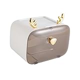 Alipis Box Taschentuchbox Wandhalterung Toilettenpapierhalter Kunststoff-Aufbewahrungsbox Papierhandtuchrollenspender Geweih Papierbox-Abdeckung Wand-Taschentuchbox-Halter
