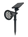 LICHT DISCOUNT LED SOLAR Garten Solarleuchte 3000K warm weiß SW6064 Bodenstrahler Spot mit Erdspieß Wegleuchte