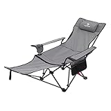 Strandstühle Für Den Außenbereich Klappstühle Mittagspausenstühle Strandcampingstühle Betten Für Die Häusliche Pflege (Color : Light Gray, Size : 150 * 51 * 76cm)