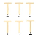Set mit 6 Möbelbeinen Holz, Ersatz-Möbelfüße, verstellbare Bettbeine, Möbelstützfuß, strapazierfähiges Bettmittellatten-Stützbein, for Sofaschrank, Holzfarbe, 24 cm / 9,4 Zoll Connection ( Color : Woo
