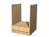 Smart Möbel Herdumbauschrank ohne Arbeitsplatte 60 cm Buche - Namu/Nano