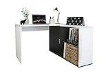 FMD Möbel Valley Schreibtisch, Holzwerkstoff, weiß, rechteckig