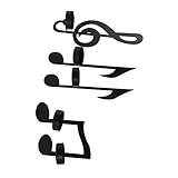 Musiknoten-Wandkerzenhalter, Metall, Eisen, Schwarz, Musiknoten-Wandleuchte, 4 Stück, exquisit für Aktivitäten für den täglichen Gebrauch