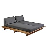 OUTLIV. Brite Daybed Loungeinsel, aus Teak recycelt und Polyester, für entspannte Stunden in Ihrem Garten