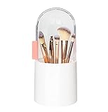 Make Up Organizer Schmink Organizer Acryl-Make-up-Pinsel-Aufbewahrungsbox, Schminktisch, Desktop-Kosmetik-Aufbewahrungsbox, Tragbar Kosmetik Organizer Kosmetik Aufbewahrung (Color : White, Size : 10