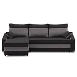 Sofini Ecksofa Hewlet mit Schlaffunktion! Best Ecksofa! Eckcouch mit Bettkasten!Best! (Haiti 17+ Haiti 14)