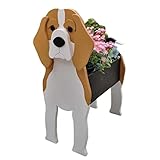 NOALED Niedliche Hunde-Pflanzgefäße, Aufbewahrungsbehälter für Garten-Tier-Dekorationspflanzen, modernes dekoratives Blumentopf-Pflanzenbehälter-Gestell