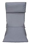 POÄNG PELLO Kissen/Polster für Schaukelstuhl mit hoher Rückenlehne Dicke 8 cm Größe 57 x 50 cm Material Hochwertiger Möbelstoff (Grau)