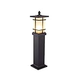 70cm quadratische Außensäule Licht Weiß Milchglas Garten Post Lampe Dekorative Rasen Straßenlaterne IP55 Wasserdichte Aluminium Zaun Poller Säule Licht E27