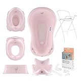 Hylat Baby Badewanne Set mit Gestell und Badewannensitz - für Neugeborene und Babys - stabil und bequem