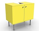 Apalis Waschbeckenunterschrank Colour Lemon Yellow 60x55x35cm Badezimmer Farbe Pop Art, Größe:55cm x 60cm