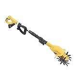 Akku-Bodenhacke mit Lithium-Batterie 20V, Drahtlose Motorhacke -Arbeitsbreite: 10 cm - Arbeitstiefe: 17cm, Gartenhacke mit ergonomischem Doppelgriff inkl Batterie und Ladestation