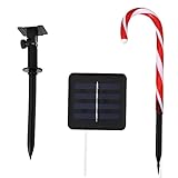 DOITOOL 1 Set Solar-Cane-Lichter Weihnachtsdekoration Outdoor-Dekoration Outdoor-Deko-Lichter Dekorationslichter Outdoor-Deko-Lampe Solarlicht Kunststoff-Led-Regenschirmgriff