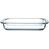 Glas-Auflaufform für Ofen, Glas-Ofenform Lasagne, 2L Ofenform rechteckig, Lasagneform, rechteckige Glasform, Bräterform, längliche Auflaufform