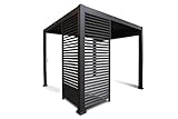 SORARA Louvre Seitenteil 93 x 238,25 cm Schwarz - Für Mirador Terrassenüberdachung 3 m - Seitenwand mit Sonnenschutz - Einfache Montage