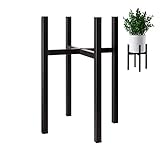 TSKDKIT 38cm Blumentopfständer Metall Schwarz Verstellbare Pflanzenständer Groß Blumentopfständer Metall für Innen Outdoor