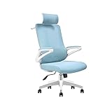 RJZHJYD Chefsessel Bürostuhl Leder Schreibtischstuhl,Büro Sessel Höhenverstellbarer Stuhl mit Rollen Armlehnen Computerstuhl Drehstuhl, 360° Bürodrehstuhl Bürostühle (Color:Blau B)