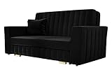 Mirjan24 Schlafsofa Viva Glam III mit Bettkasten, Rückenlehne und Seiten fest angenäht, Bettsofa, 3 Sitzer Polstersofa mit Schlaffunktion, Sofagarnitur inkl. Kissen, Sofa, Wohnlandschaft (Kronos 07)