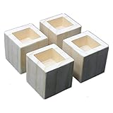 Betterhöhung möbelerhöhung tischerhöhung Sofa erhöhung Möbelerhöhung Tischerhöher Elefantenfuß Bed Riser aus Holz, 4 Stück (Kerbe 5 × 5 Höhe 10CM)