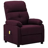 Hommdiy Fernsehsessel Relaxsessel Sessel mit Schlaffunktion TV Sessel mit 6 Massageprogrammen Lila