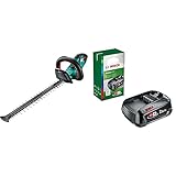 Bosch Akku Heckenschere AHS 50-20 LI (ohne Akku, 18 Volt System, Hublänge: 20 mm, im Karton) & Ah (18 Volt System, 2.5Ah Akku, im Karton)