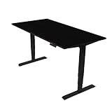 Ergotopia® Desktopia Pro X Elektrisch höhenverstellbarer Schreibtisch 7 Jahre Garantie Ergonomischer Stehtisch mit 9 Speicherplätzen (Schwarz, Gestell Schwarz, 180 x 80 cm)