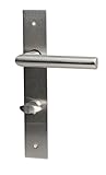 Alpertec 32500533 Piatto-LS Messing Edelstahlfarbig flaches Schild für Badtüren WC Drückergarnitur Türdrücker Türbeschläge Neu