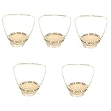 Alipis 5 Stück Bambuskörbe Mini-Körbe Rustikale Aufbewahrungsbehälter Country-Fleisch Obsthalter Frühstückstabletts Regalkorb Mehrzweckkörbe Fleisch-Aufbewahrungskörbe