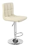 OKEZZI Hairs,Barhocker, Retro-Esszimmerstuhl, moderner, minimalistischer Hochhocker, geeignet für Bar, Café, Restaurant, Kunstleder, Frühstücksküche, Creme (Creme b)