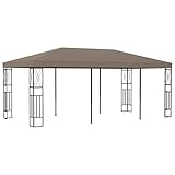 TOYOCC Rasen & Garten, Wohnen im Freien, Outdoor-Strukturen, Vordächer & Pavillons, Pavillon, 6 x 3 m, Taupe Stoff