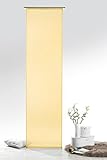 Fashion&Joy - Schiebegardine Voile hellgelb HxB 245x60 cm mit Zubehör - transparent einfarbig - Flächenvorhang gelb Schiebevorhang Gardine Typ418
