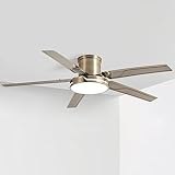 Moddeny Intelligenter Deckenventilator für die Unterputzmontage mit Licht. 42-Zoll-Deckenventilatoren mit Lichtern und ferngesteuertem, dimmbarem, flachem, intelligentem LED-Deckenventilator