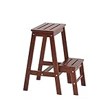 AYVADA Massivholz-Klapphocker, Haushalts-Aufbewahrungshocker, Küchenleiterhocker, 2/3-Stufen-Leiterhocker, klappbarer Hochhocker, Holz-Trittleiter, Fußhocker, Blumenregal