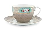 Pip Studio Cappuccino Tasse & Untertasse Blushing Birds | khaki - 280 ml