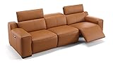 sofanella - Ledercouch 3-Sitzer Loreto Relaxsofa italienisch