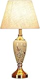 Tischlampe Modern, Nachttischlampe Tischlampe Schreibtischlampe Retro Kreative Blumen Tischlampen Chinesisch Bemalte Tischlampe Glasierte Keramik Tischlampe Schlafzimmer Nachttischlampe Lampe Nachttis