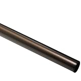 GARDINIA Gardinenstange, Metall-Rohr, Vorhangstange, Serie Chicago, Durchmesser 20 mm, Länge 160 cm, Bronze