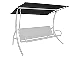 Angerer Sonnendach für 3-Sitzer Hollywoodschaukel 210 x 145 cm Primetex inkl. Dachstangen und Beschlägen dunkelgrau