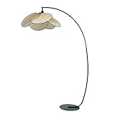 MObyat Neue chinesische Rattan-Stehleuchte, einfache Atmosphäre der Bogenlampe, verstellbar um 360 ° drehbar, geeignet für Heimdekoration, Schlafzimmer, Esszimmer, Wohnzimmer, Arbeitszimmer