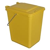 Sulo Bio Boy 10 Liter mit Deckel und Henkel – Geruchsdicht und leicht Abwaschbar – Als Bio Mülleimer Komposteimer geeignet - Der Vorsortierbehälter für die Küche nicht nur für Biomüll (gelb)